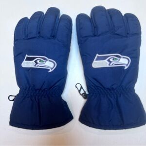 Seattle Seahawks Unisex Nylon Ski Gloves NFL Team Apparel Large  Blue
